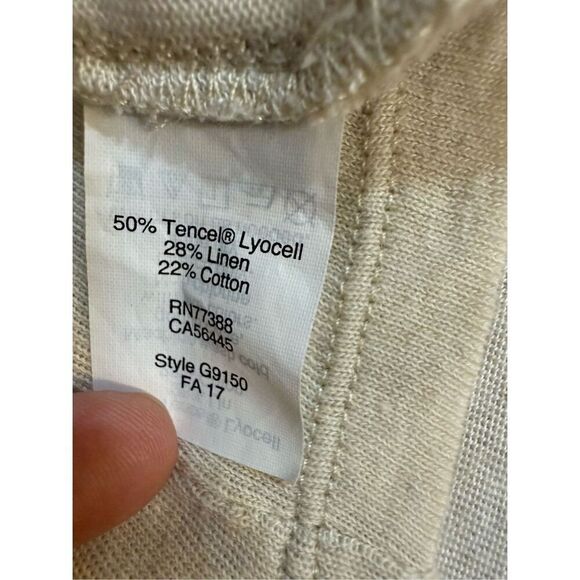 Madewell Soundcheck Side-Tie Tee in Natural (oatmeal shade) in size L Linen blen - Picture 9 of 9